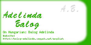 adelinda balog business card